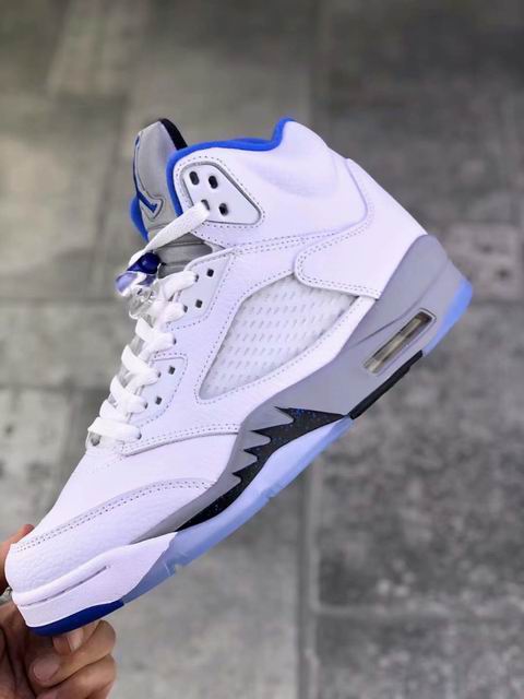 (image for) Cheap Air Jordan 5 Retro "Stealth 2.0" (DD0587-140) Men's Shoes White/Stealth Grey/Blue-19